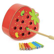 Montessori Wooden Toys Baby Memory Training Matching Pair Game Math Early Educational Interactive Toy Caterpillar Eats The Apple 2024 - buy cheap