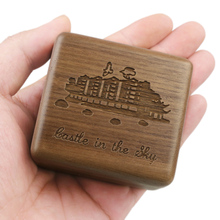 Sinzyo Handmade Wooden Castle in the Sky Music Box Wood Carved Mechanism Musical Box Gift For Christmas Valentine's day 2024 - buy cheap