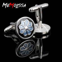 MeMolissa 3 pairs High Quality Enamel Cufflinks For mens Classic Flower Pattern Designs Copper Material men cuff links whoelsale 2024 - buy cheap