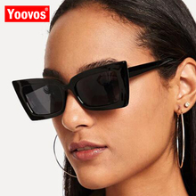 Yoovos-óculos de sol feminino quadrado, vintage, novo, marca, designer, plástico, clássico, para dirigir, 2021 2024 - compre barato