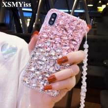 Funda de teléfono suave para Samsung, carcasa moderna con purpurina, diamantes de imitación, cristal, Diamante, para S6, S7, S8, S9, S10, S21, S20 PLUS, Note5, 8, 9, 10, 20 2024 - compra barato