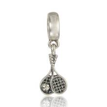 New Sports Team Charms Tennis Argento Charm Sterling Silver Trasporto Libero Jewelry Suitable for Pandora Style Charm Bracelets 2024 - buy cheap