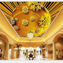 beibehang Wallpaper custom wallpaper mural 3D stereo snowflake hotel KTV personality ceiling ceiling wall decoration painting 2024 - buy cheap