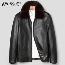 AYUNSUE Genuine Leather Jacket Men Winter Sheepskin Coat Mens Mink Fur Liner Jackets Casacas De Cuero Genuino 71Z17003 YY280 2024 - buy cheap