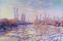 Landscape painting Impressionist Floating Ice on the Seine Claude Monet High quality Hand painted 2024 - buy cheap