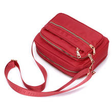 Women Fashion Solid Color Zipper Waterproof Nylon Shoulder Bag Female Crossbody Bag Ladies Bolsa Waterproof Travel Messenger Bag 2024 - buy cheap