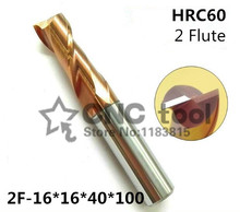 2F-16 HRC60, твердосплавные квадратные плоские концевые фрезы покрытие: нано две флейты диаметром 16 мм, фреза, Расточная планка, ЧПУ, машина 2024 - купить недорого