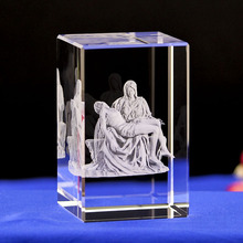 6 tipos creativos 3D tallados, K9 cruz de Jesús, artesanías de cristal transparente, decoración de Crusifijos para el hogar, Altar, iglesia, recuerdos 2024 - compra barato