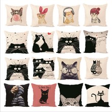 Decorative Cats style soft pillow cover Home Bedding high quality Decorative Pillowcase hot animal pillow cover pillow case 2024 - buy cheap