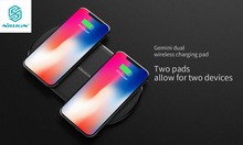 NILLKIN 10W Dual Seat Qi Wireless Charger For iPhone X Xs Max 8 9 Samsung Note 10 Pro Fast Wireless Charging Pad Desktop Charger 2024 - buy cheap