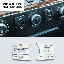 Car styling Air conditioning CD control Buttons decoration panel Stickers covers  for BMW e60 5 series Interior auto accessories 2024 - buy cheap