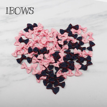 IBOWS Handmade Small Ribbon Bow Grosgrain Yarn Appliques Sewing Craft DIY Headwear Materials Wedding Decoration Accessories 2024 - buy cheap