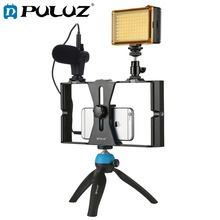 Mobile Phone Video Rig + LED Studio Light + Video Microphone + Mini Tripod Mount Kits with Cold Shoe Tripod Head 2024 - buy cheap