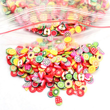 Fruits Animals Flowers 3D Nail Stickers Women Girls Colorful Cartoon Nail Decorations Clay Series 2024 - buy cheap