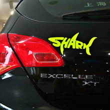 Etie acessórios do carro reflexivo graffiti palavra tubarão etiqueta do carro decalque para o tronco da motocicleta toyota ford skate polo hyundai 2024 - compre barato