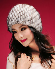 2015 New Genuine Mink Fur Hat Cap Nature Knit Mink Fur Hat  Fashion Women Headgear 2024 - buy cheap