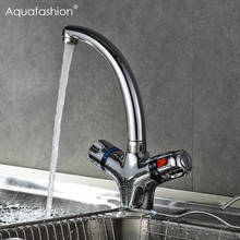 Thermostatic Basin Faucet Flexible Swivel Spout Kitchen Faucets Hot and Cold Thermostat Mixer Tap 2024 - buy cheap