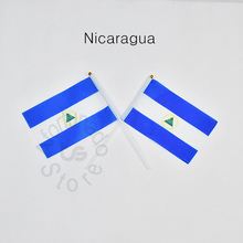 Nicaragua 14*21cm  flag Banner  meet Parade party hand waving National flag Home Decoration flag banner 2024 - buy cheap