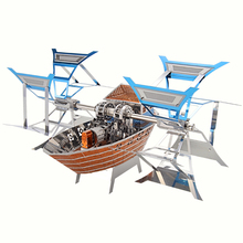3D металлическая головоломка Microworld, подвижная модель лодки для гребли, сделай сам, модель лазерной резки, подарок для детей, 2019 2024 - купить недорого