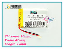 The tablet battery 3.7 V lithium polymer battery 2600 mah 104255 mobile power supply tablet GPS navigator 2024 - buy cheap