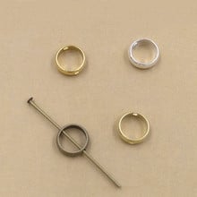 100 PCS 8/10/12mm Fashion Metal Brass Antique Bronze Silver Color Round Perforated Circle Connectors DIY Earrings Accessories 2024 - buy cheap