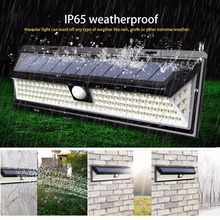 Lâmpada solar 118 led pir sensor de movimento lâmpada à prova dwaterproof água ao ar livre solar led jardim luz de segurança solar lâmpada de parede guirlanda luz 2024 - compre barato