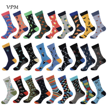 VPM-calcetines divertidos de algodón para hombre, medias cálidas con diseño de dinosaurio, pingüino, Cactus, celosía, perro, Skate, Harajuku, para regalo de boda y Navidad 2024 - compra barato