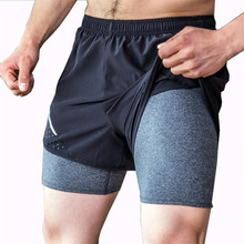 CKAHSBI-pantalones cortos deportivos 2 en 1 para hombre y mujer, Shorts de secado rápido para entrenamiento, correr, gimnasio, ropa de Fitness 2024 - compra barato