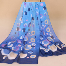2018 women's chiffon Scarf summer beach shawls thin Colorful circles print scarf wrap 160x50cm 2024 - buy cheap
