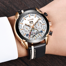 Relogio Masculino LIGE Top Brands Luxury Automatic Mechanical Watch Male Leather Waterproof Sports Watch Men Business Wristwatch 2024 - buy cheap