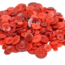 600 Pcs Tamanho Misto Vermelho Botões de Resina Rodada Decoração de Costura Roupas Acessórios Botões de Costura Scrapbooking Artesanato DIY 2024 - compre barato