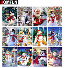 HOMFUN Full Square/Round Drill 5D DIY Diamond Painting "Cartoon snowman" 3D Embroidery Cross Stitch 5D Home Decor Gift 2024 - buy cheap