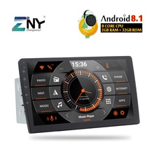 Android 8,1 IPS 2.5D 10,1 "сенсорный экран Универсальный Авто Аудио Видео головное устройство автомобиля стерео радио FM RDS GPS навигация WiFi без DVD 2024 - купить недорого