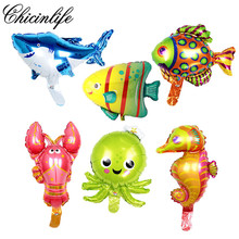 Chicinlife 5Pcs Under The Sea Shell Foil Balloons Happy Birthday Party Baby Shower Decoration Kids Toy Party Balloon 2024 - buy cheap