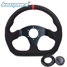 Leosport-13" (330mm) For Racing Steering Wheel really Leather red line Steering Wheel Flat Racing Steering Wheel 2024 - buy cheap