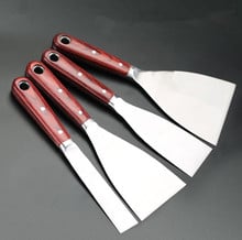 High quality 1”2‘’3”4” stainless steel wooden handle putty knife cleaning plastering knife blade hand tool 2024 - buy cheap