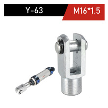 Piezas de cilindro de aire neumático SC, junta tipo Y con Pin para diámetro de 63mm, M16 x 1,5, varilla de pistón 2024 - compra barato
