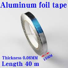 15mm Wide High temperature aluminum foil tape aluminum foil tape aluminum foil shielding radiation BGA thermal paper 2024 - buy cheap