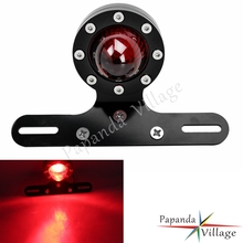 Black Motorbike 12V LED Custom Rear Tail Light Red Taillamp Brake Stop Lights For Harley Dyna Road King Bobber Cafe Racer 2024 - buy cheap