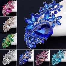 Waterdrop Flower Brooch Rhinestone Crystal Bouquet breastpin clothing accessories 2024 - buy cheap