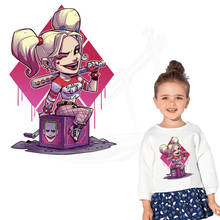 Cartoon Harley Quinn patches for clothing 26.5*19cm DIY T-shirt hoodie clothing girl patches termoadhesivos transfer 2024 - buy cheap