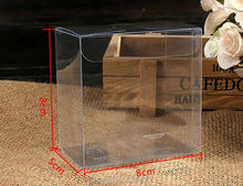 Caixa de pvc transparente para presente de aniversário, 100 peças, 8x8x5cm, brinde de casamento, caixa transparente para brinquedos 2024 - compre barato