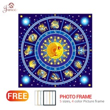 Pintura de diamante bordado de Mandala del zodiaco, Diamante de imitación, imagen única, regalo, arte de taladro redondo, Cuadrado completo 2024 - compra barato