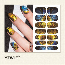 Yzwle 1 лист переброска воды ногти наклейки для маникюра декор инструмент покрытие ногтей обертывание наклейка ( YSD001 ) 2024 - купить недорого