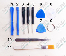 11 in 1 Pry tool Opening Tools Kit With Tweezer brush For Cell phone iPhone 3GS 4G 5G 5S 5C Samsung Galaxy 100sets/lot 2024 - buy cheap