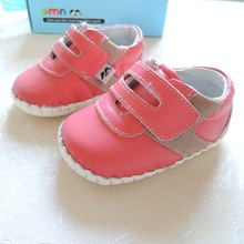 OMN Brand Non-slip Toddler Shoes Boys Girl Baby Shoes Genuine Leather Shoes 1038-PH Hot Pink Indoor Prewalkers 2024 - buy cheap