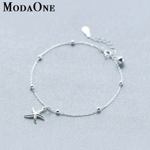 ModaOne 925 Sterling Silver Starfish Charm Bracelet For Women Fashion Jewelry Star Silver Chain Link Bracelet 2024 - buy cheap