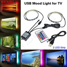 WESIRI-tira de luces LED USB 5050 RGB, Kit de iluminación de fondo para HDTV, escritorio, PC 2024 - compra barato