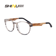 See Near Far Reading Glasses Multifocal Progressive Reading Eyeglasses Flexible Acetate Frame Real Wood Legs Presbyopia Eyewear 2024 - buy cheap