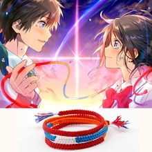 Kimi no Na wa Your Name Mitsuha Miyamizu Taki Tachibana Cosplay rope Bracelet Handmade ornaments 2024 - buy cheap